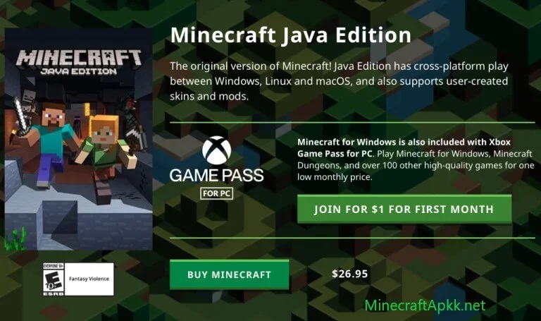 Purchase Minecraft Game