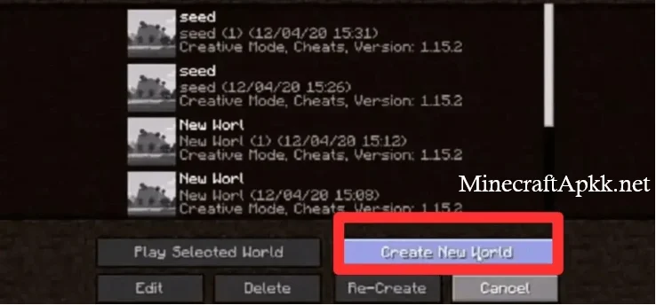 create new world